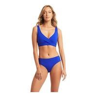 Sea Level Women's Essentials Cross Front Sports Bra Top Front_Flat