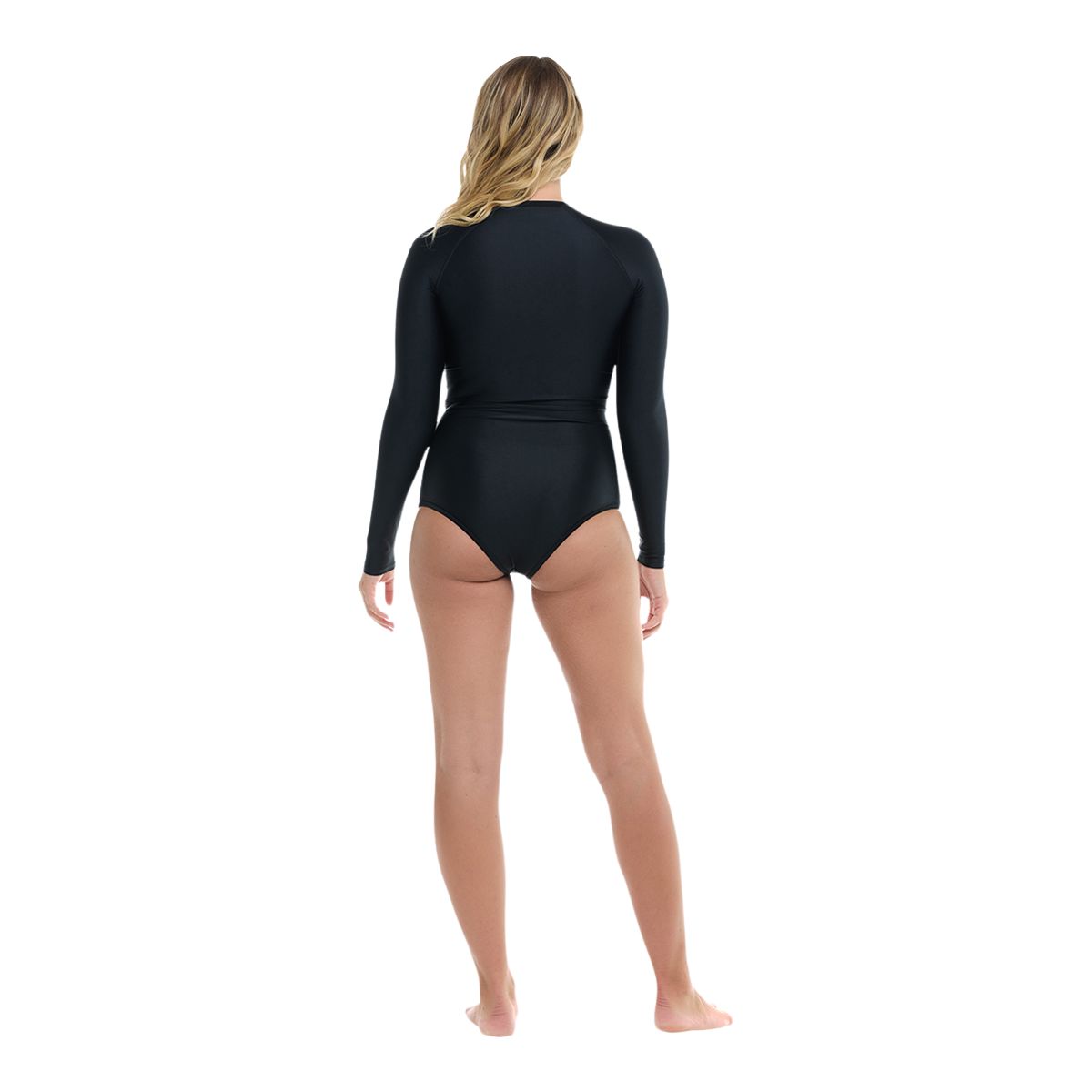 Smoothies Channel Cross-Over Long Sleeve Swimsuit - Black - Body Glove