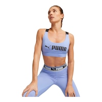 PUMA Women's Fit Mid Sports Bra Front_Flat