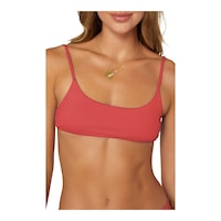 O'Neill Women's Saltwater Solids Surfside Swim Top Front_Flat