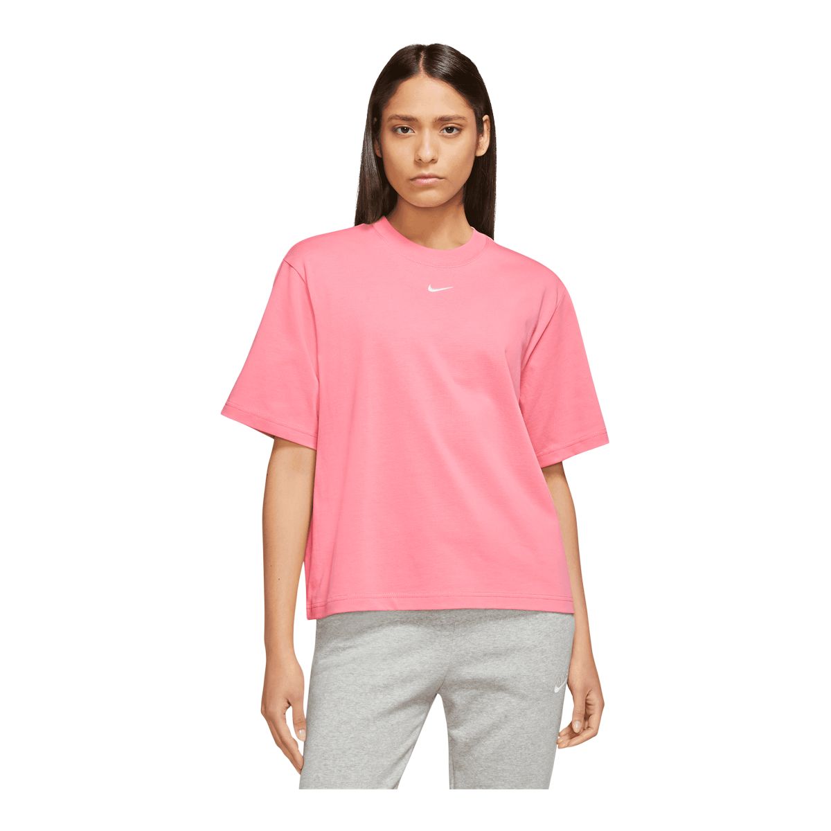 Boxy T-shirt - Pale Pink Cotton