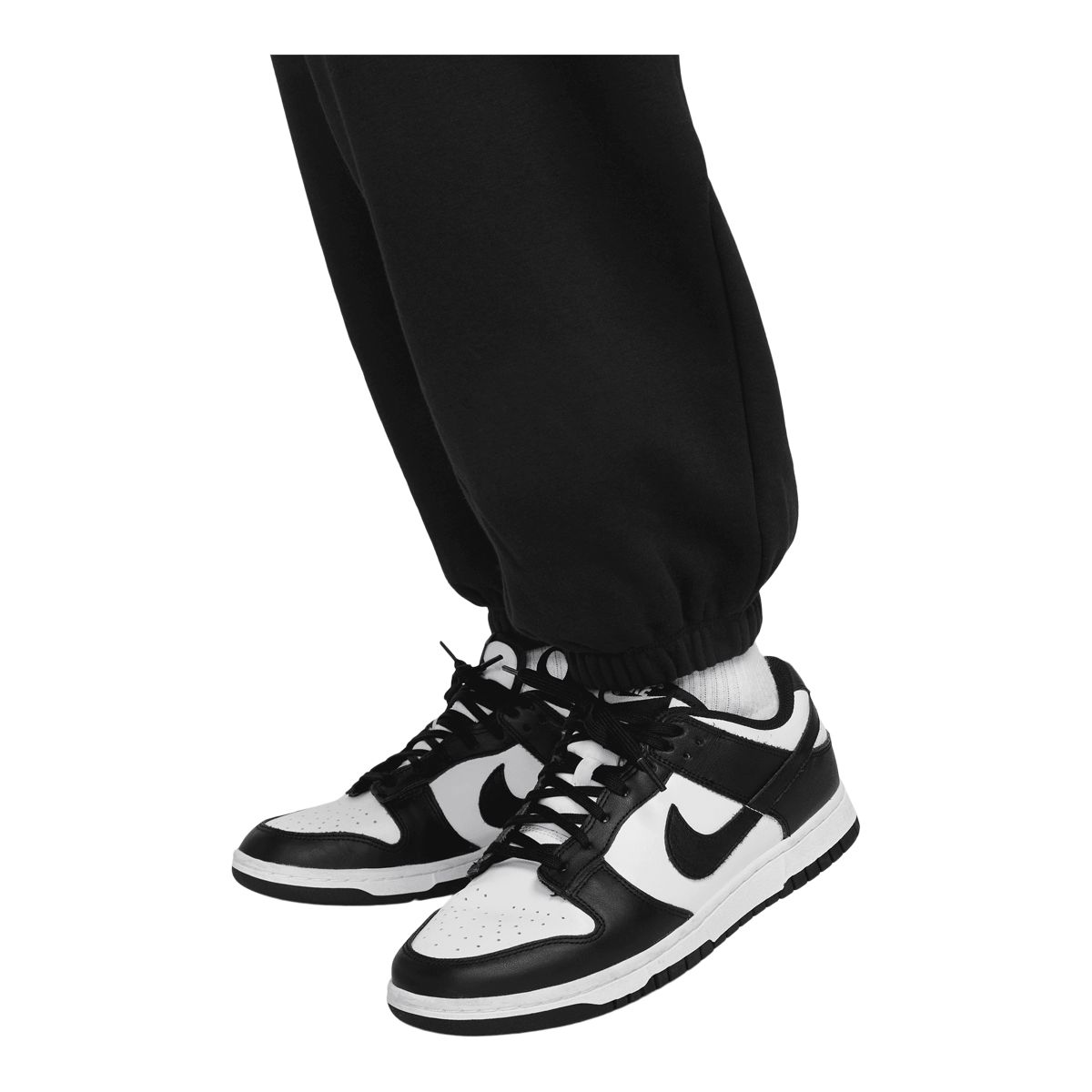 Nike Women's Sportswear Club Fleece Mid-Rise Joggers-White/Black
