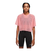 Nike Sportswear Women's Air All Over Print Mesh Crop Top Front_Flat