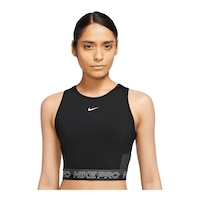 Nike Pro Women's Dri-FIT Crop Femme Tank Front_Angled_Left