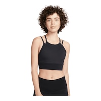 Nike Women's Dri-FIT Indy Strapy Longline Low Sports Bra Front_Angled_Right