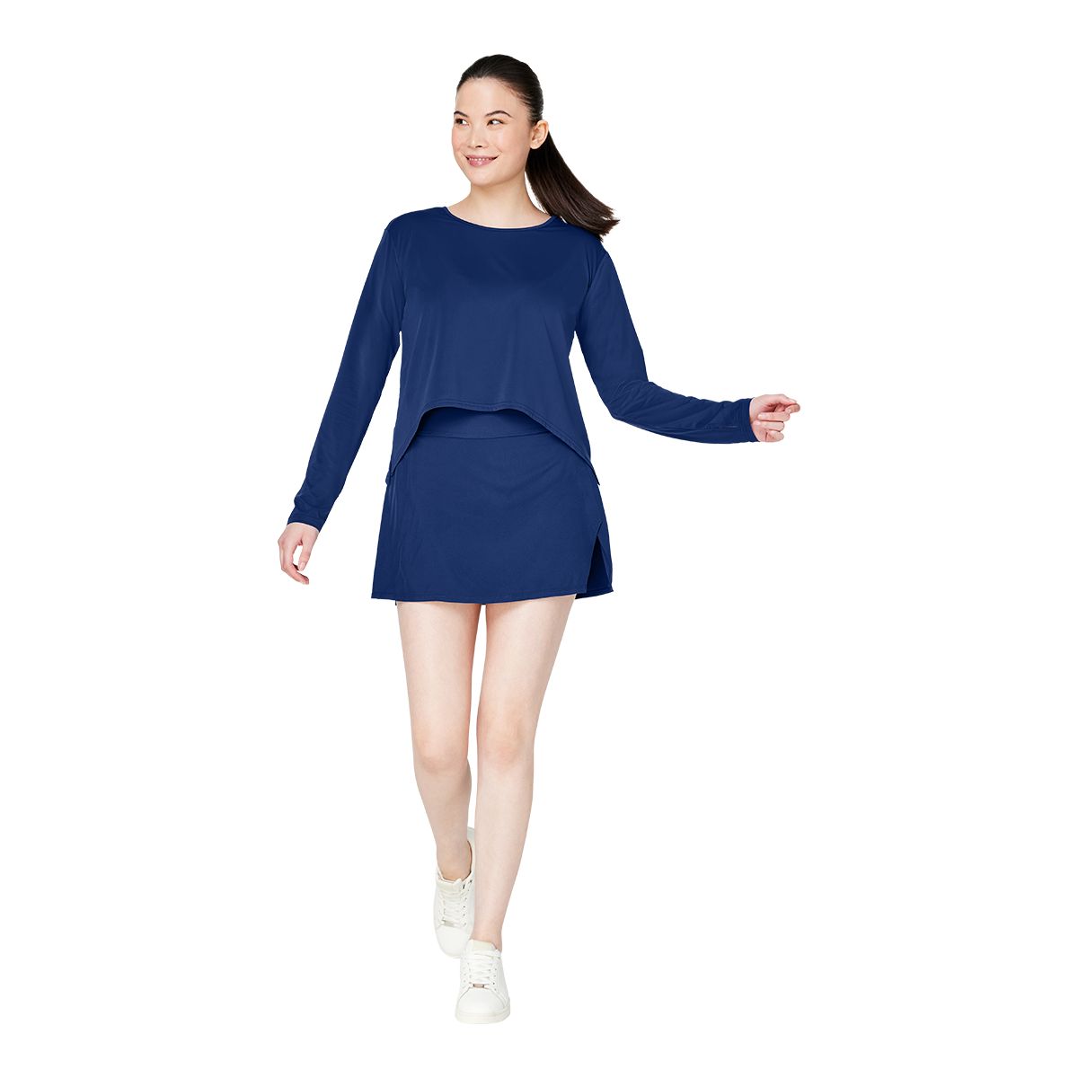 FWD Women's Plus Size Push Active Flow Long Sleeve Shirt