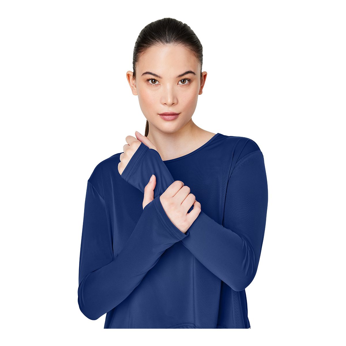 FWD Women's Plus Size Push Active Flow Long Sleeve Shirt