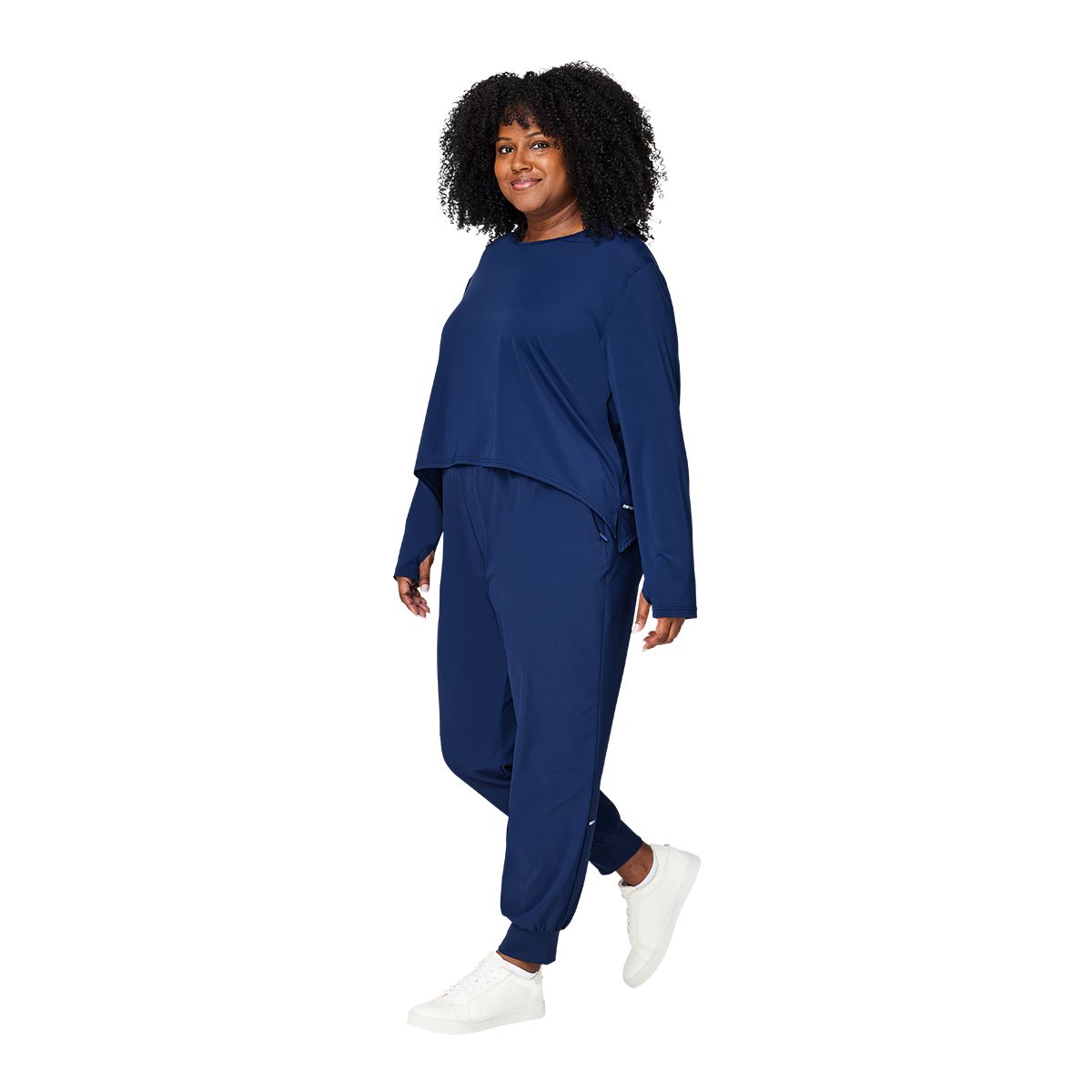 FWD Women's Plus Size Push Active Flow Long Sleeve Shirt