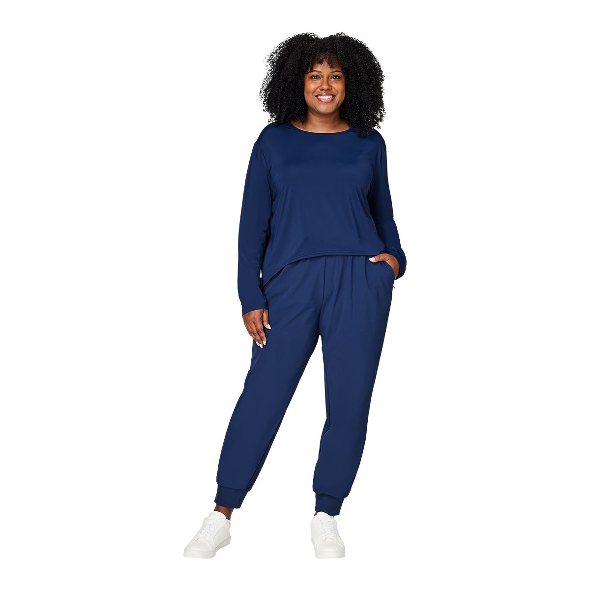 FWD Women's Plus Size Push Active Flow Long Sleeve Shirt