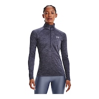 Under Armour Women's Tech 1/2 Zip Long Sleeve Top Front_Angled_Right