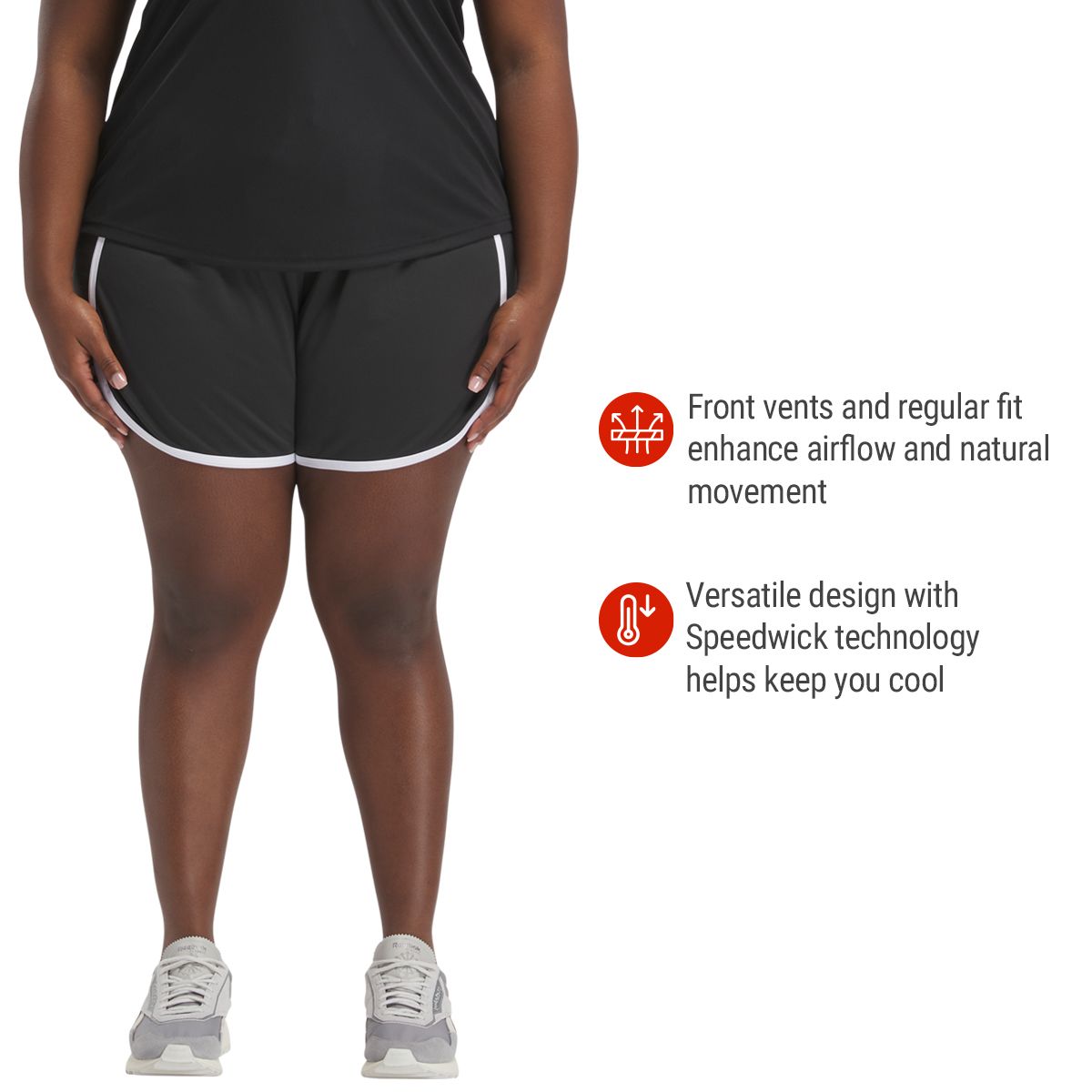Reebok Women's Plus Size Knit Shorts