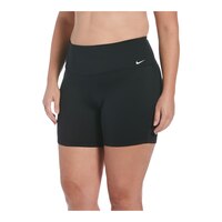 Nike Women's Plus Size Essential 6 Inch Kick Shorts Front_Three_Fourths_Angled_Left