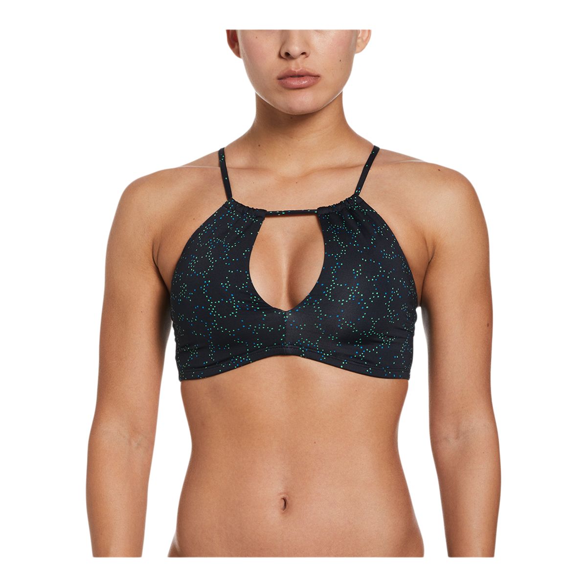 Nike Women's Dots High Neck Bikini Top