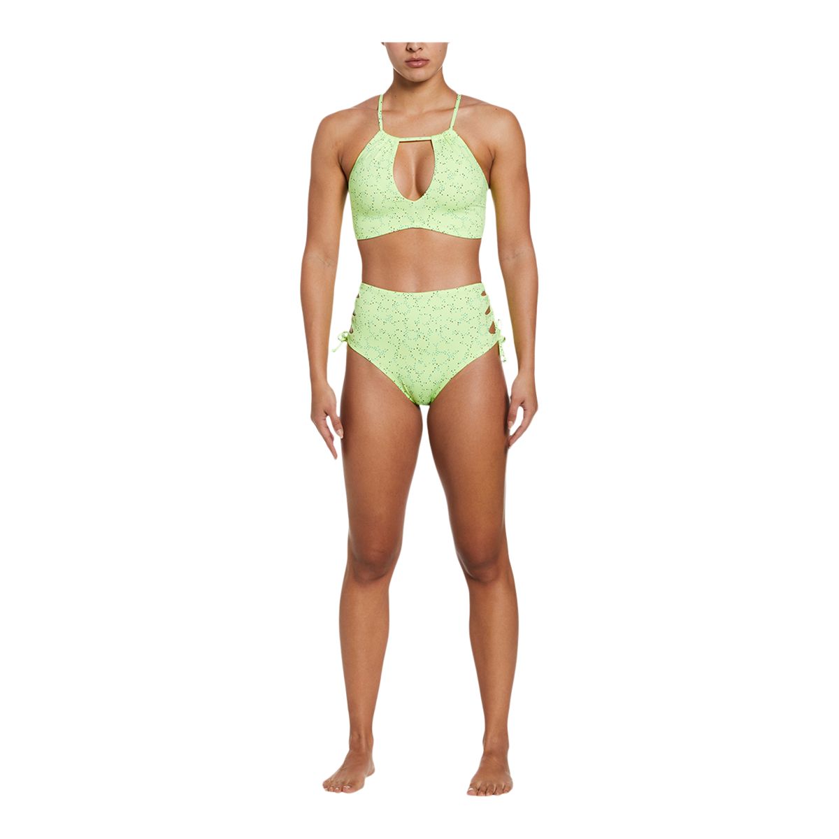 Nike Women's Dots High Waist Cheeky Bikini Bottom