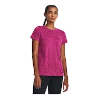 Under Armour Women's Tech SSC Twist T Shirt Front_Three_Fourths_Angled_Right