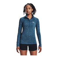Under Armour Women's Tech Twist 1/2 Zip Long Sleeve Top Front_Flat