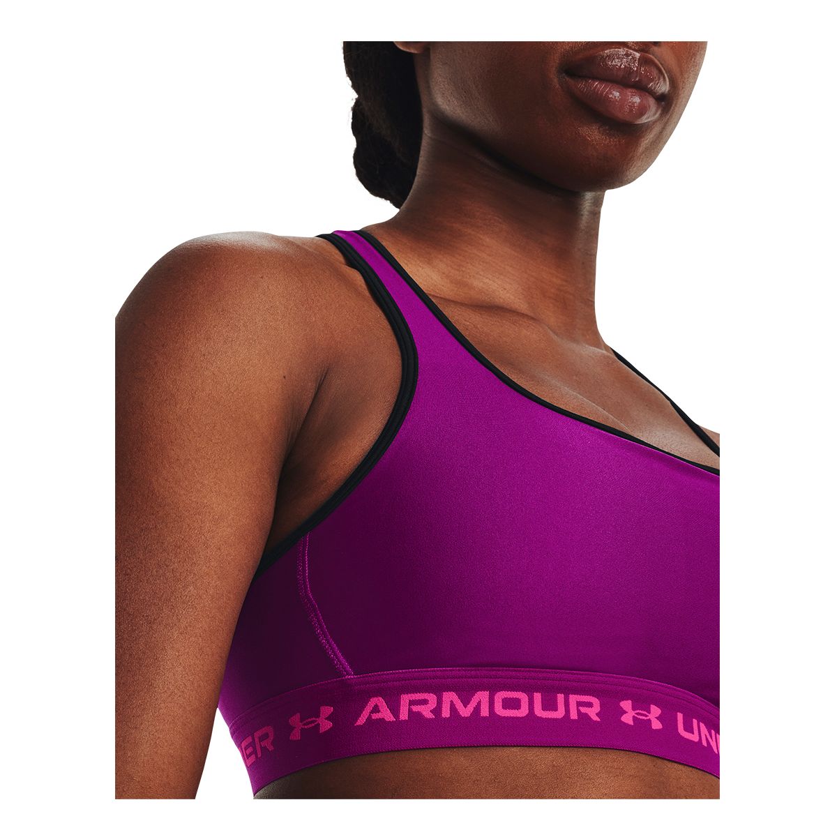 Women's Under Armour® Mid Crossback Sports Bra Black – Bench-Crew