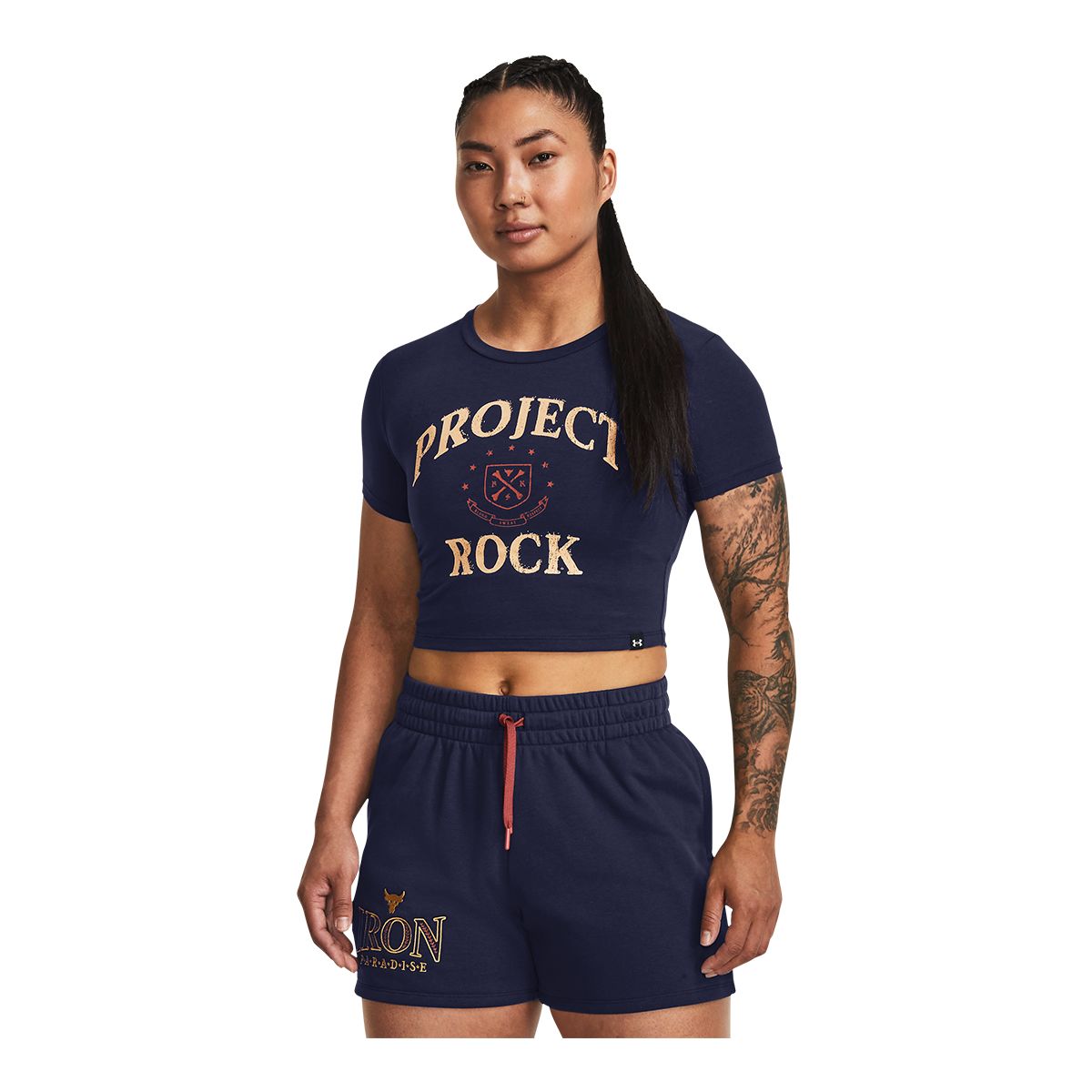 Image of Under Armour Women's Project Rock Arena Baby T Shirt