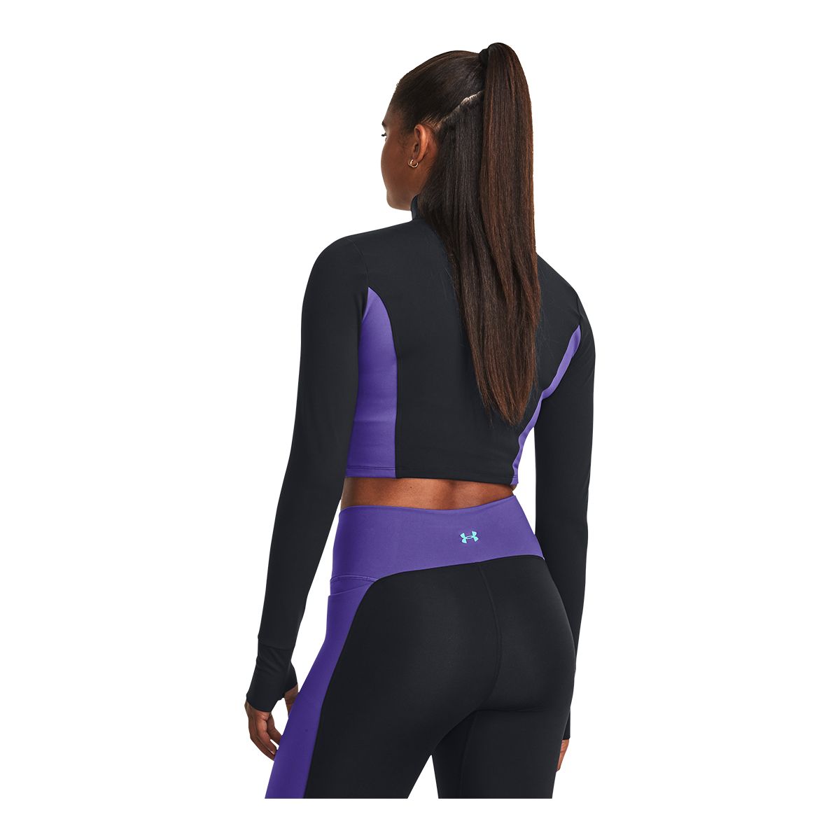 Under Armour Women's Project Rock Lets go Crop Full Zip Long Sleeve Top ...