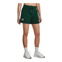 Under Armour Women's Essential Fleece 4 Inch Shorts Front_Three_Fourths_Angled_Right