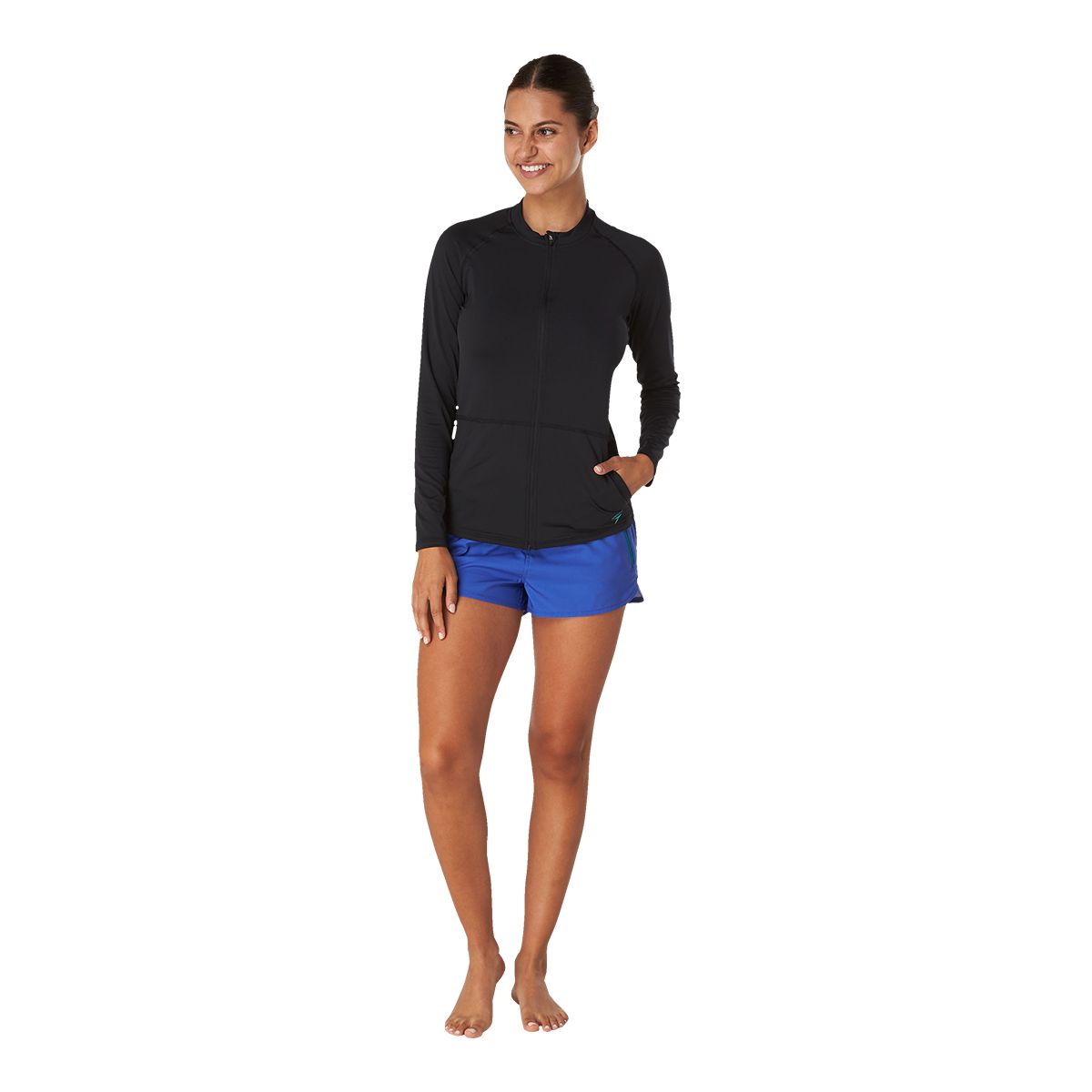 Speedo Women's Full Zip Long Sleeve Rashguards