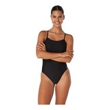 Speedo Women's Solid Relay Back with Shelf Bra One Piece Front_Flat
