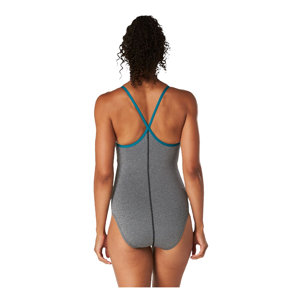 Speedo Women s Heather Closed Back Swimsuit with Hydro Bra SportChek