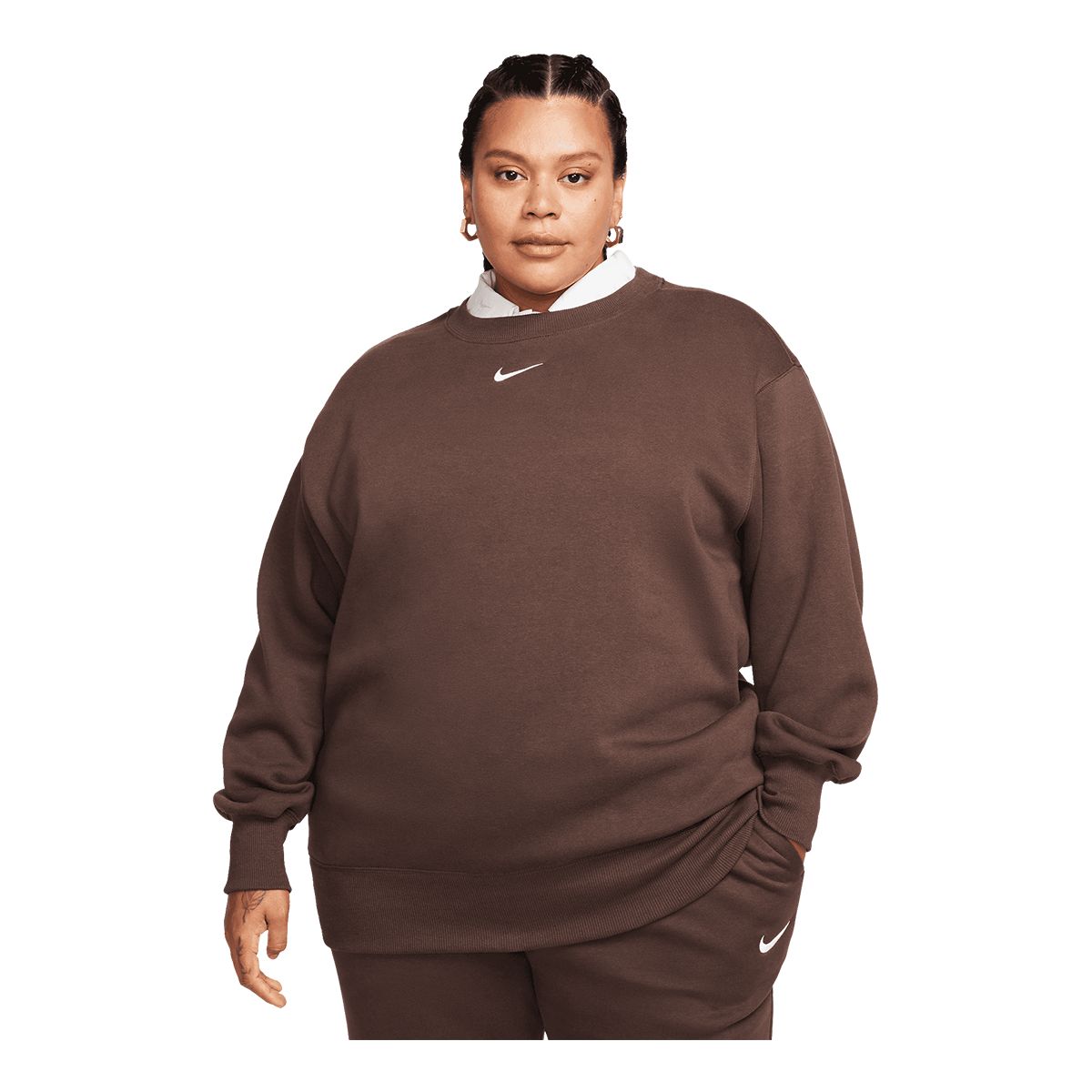 Nike Women's Phoeix Fleece Oversized Crew Sweatshirt
