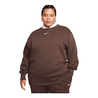 Nike Women's Phoeix Fleece Oversized Crew Sweatshirt Front_Angled_Left