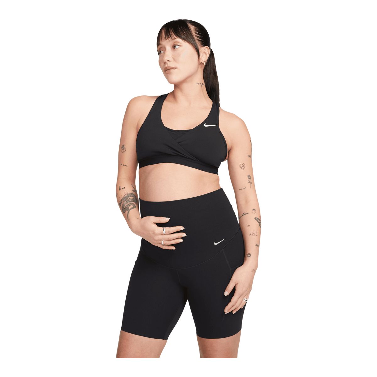 Nike Women's Maternity Dri-FIT Zenvy High Rise 8 Inch Shorts