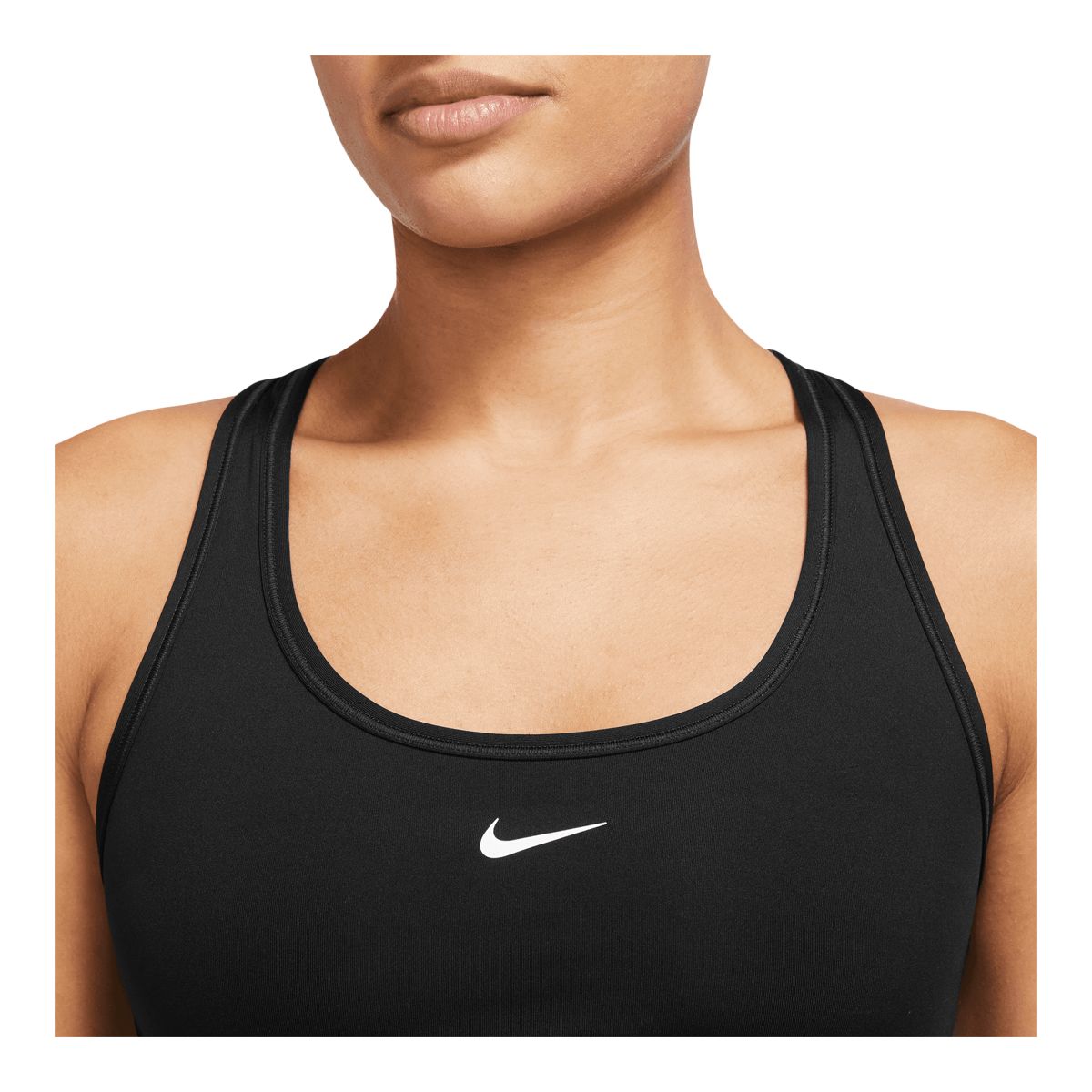 Nike Women's Dri-FIT Stretchy Comfortable Swoosh Sports Bra Black
