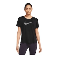 Nike Women's Run Dri-FIT Swoosh HBR T Shirt Front_Flat