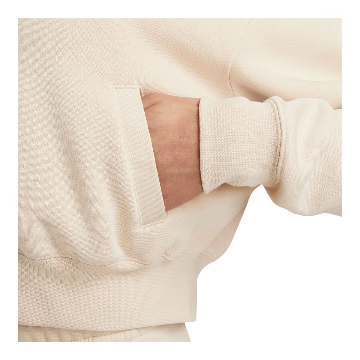 Nike Women's Plus Size Club Fleece Crop Full Zip Sweatshirt