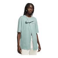 Nike Sportswear Women's Plus Size Collection Slit T Shirt Front_Angled_Right