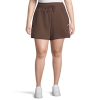 Nike Women's Phoenix Fleece High Rise Shorts Front_Flat