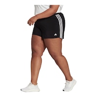 adidas Women's 3-Stripe Pacer Woven Shorts Front_Angled_Left