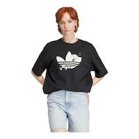 adidas Women's Flower T Shirt Front_Flat