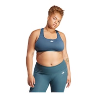 adidas Women's Powerreact Medium Sports Bra Front_Three_Fourths_Angled_Right