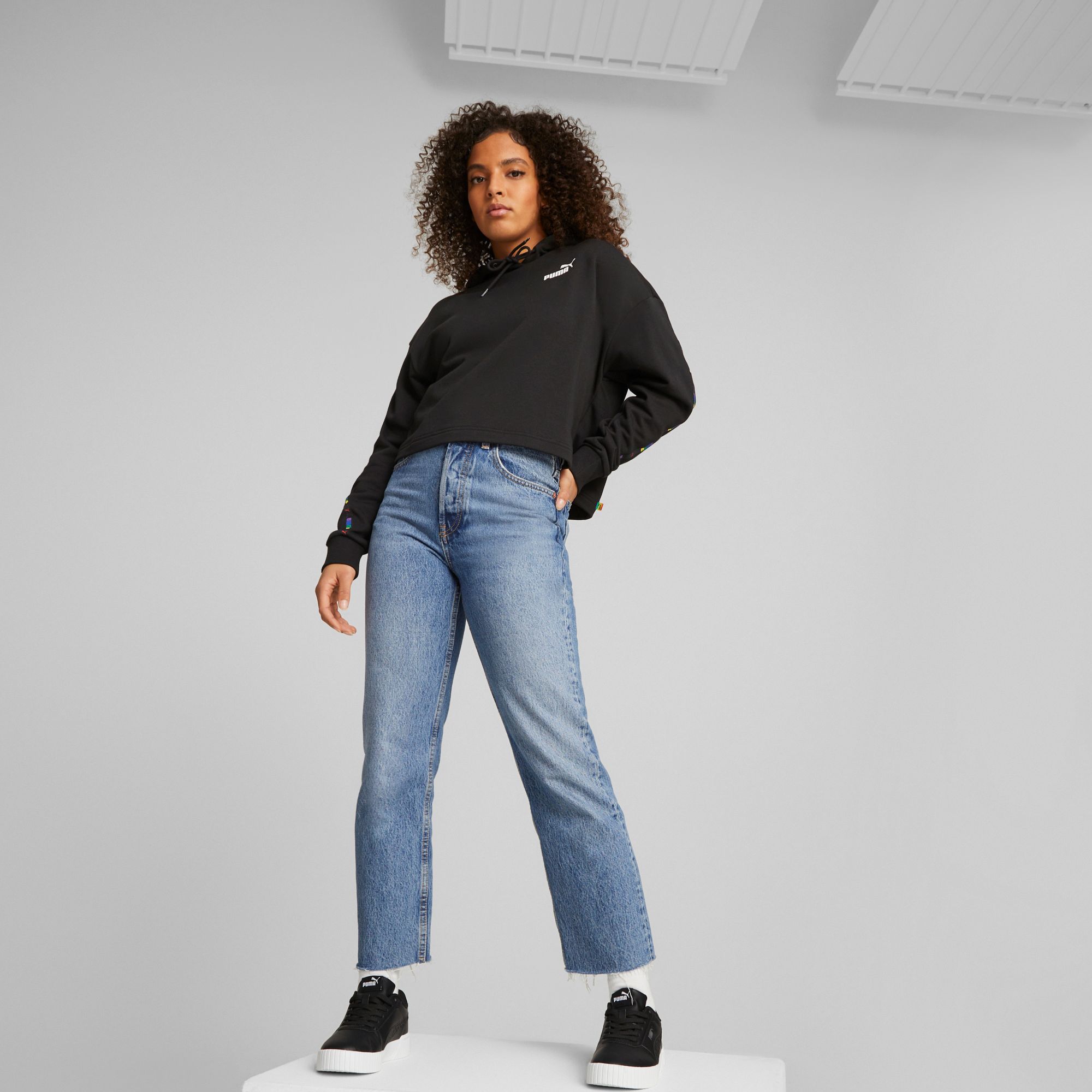 Puma Women's Essentials+ Love is Love Tape Hoodie