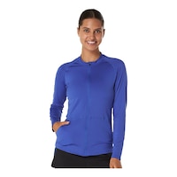 Speedo Women's New Full Zip Rashguards Front_Flat