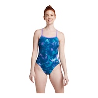 Speedo Women's Printed One Back Swimsuit Front_Flat