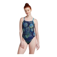 Speedo Women's Printed T-Back Swimsuit Front_Flat