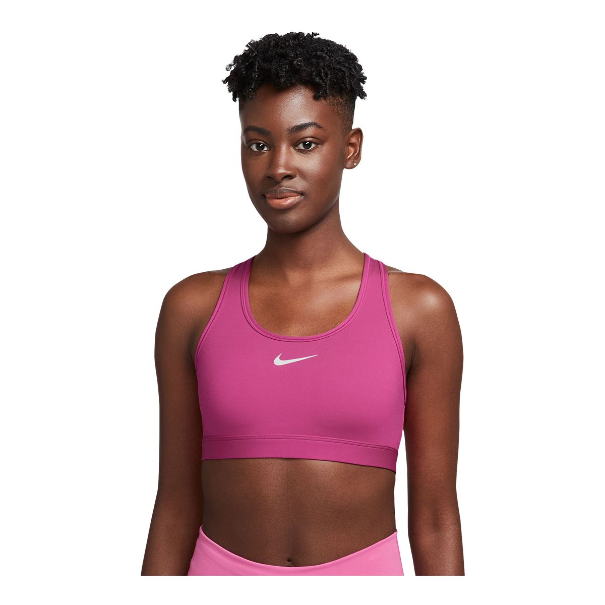 Nike Performance BRA - Medium support sports bra - white/stone