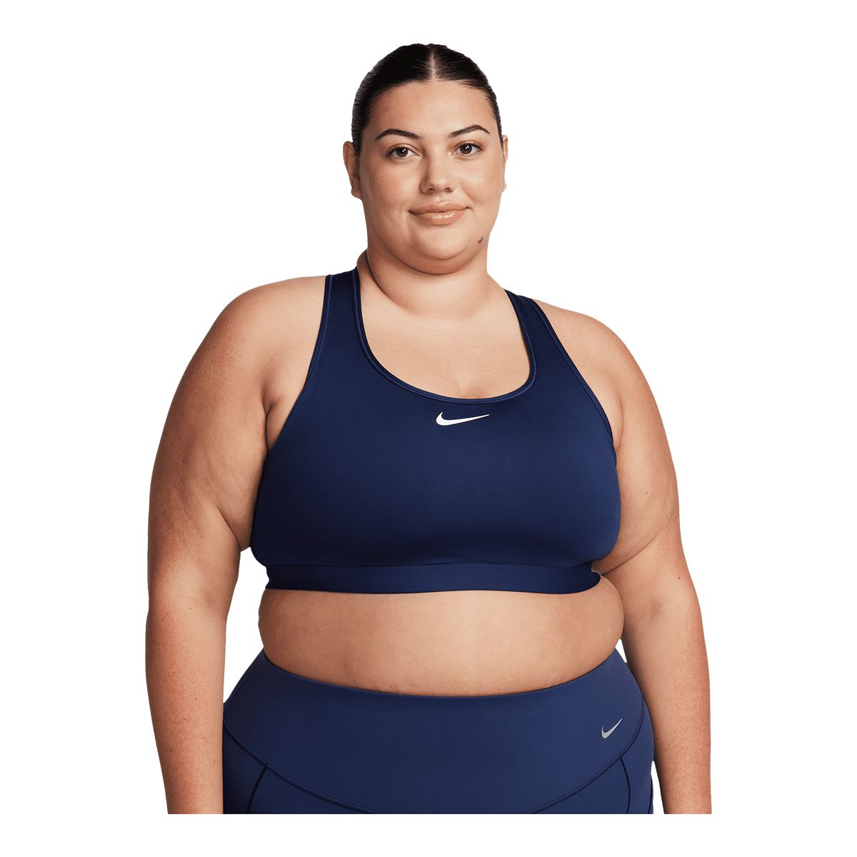NWOT Purple-Blue Nike Swoosh Women's Medium-Support Sports Bra Size Large