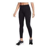 Nike, Swoosh Fast Women's Mid-Rise 7/8 Leggings, Black