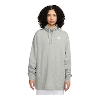 Nike Women's Club Fleece Oversized Full Zip Sweatshirt Front_Flat