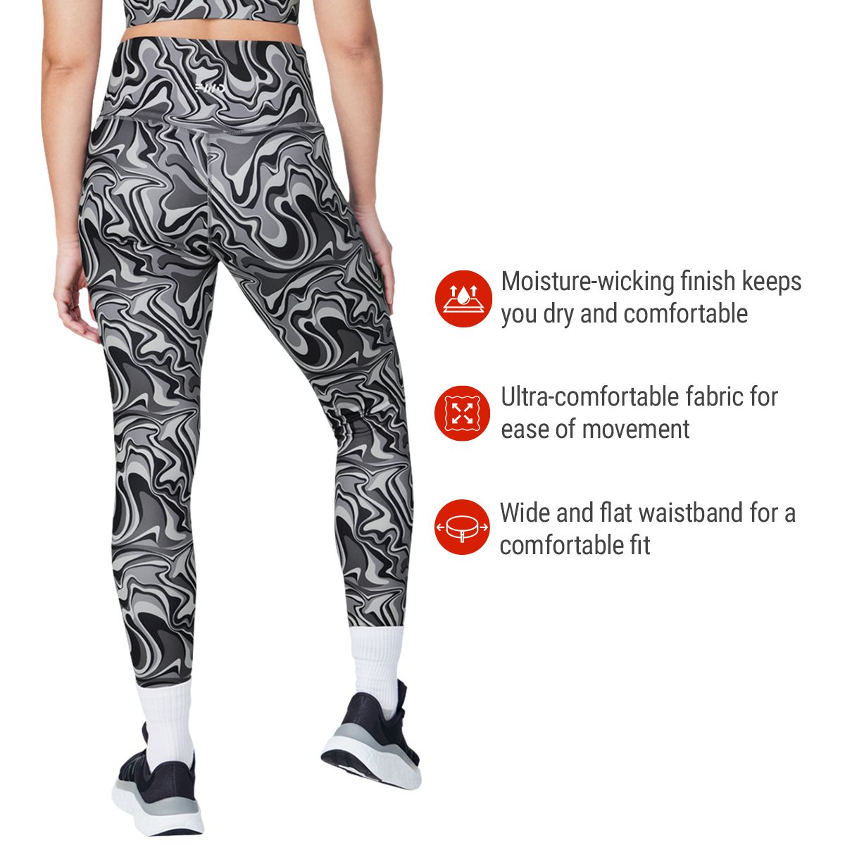 FWD Women's Core Swirl Print High Rise 7/8 Leggings