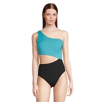 Ripzone Women's One Shoulder Cut Out One-Piece Swimsuit Front_Flat