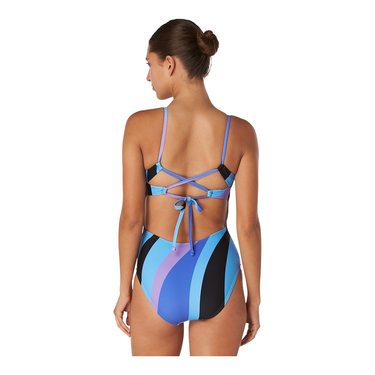 Speedo Women's Printed Double CrossBack One Piece Swimsuit