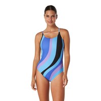 Speedo Women's Printed Double CrossBack One Piece Swimsuit Front_Flat